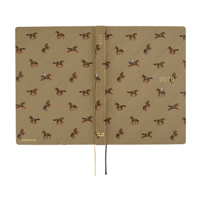Hobonichi Techo 2026 HON, A5 - Bow & Tie: Galloping Horses (English)