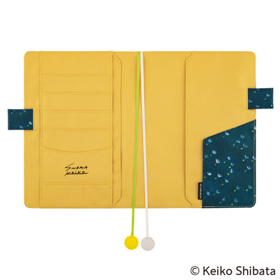 Cubierta para libro Hobonichi Techo 2025 Cousin, A5 - Keiko Shibata: Brisa suave en un campo de dientes de león