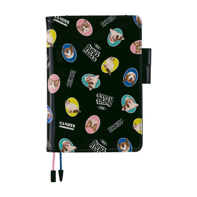 Hobonichi Techo 2026 Cousin Book & Cover, A5 - Candy Stripper: Random Dog & Cat (Jan/Mon Start)