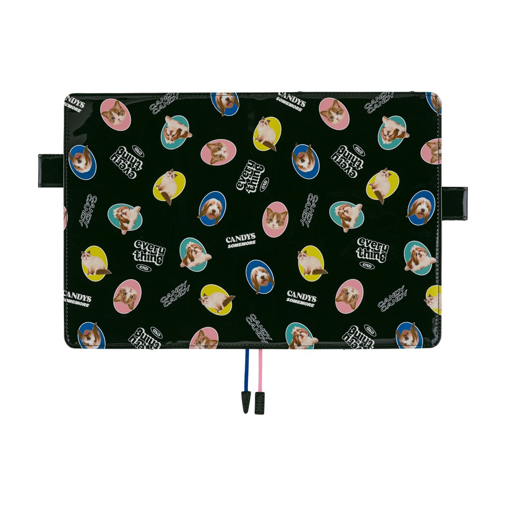 Hobonichi Techo 2026 Cousin Book & Cover, A5 - Candy Stripper: Random Dog & Cat (Jan/Mon Start)