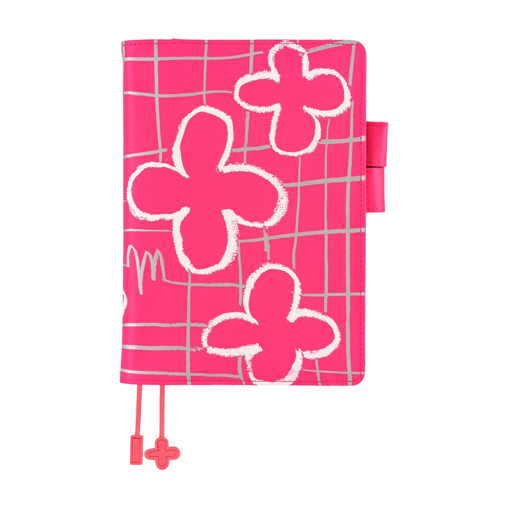 Hobonichi Techo 2026 Original Book & Cover, A5 - Makoto Matsubayashi: Pink Flowers (Jan/Mon Start)