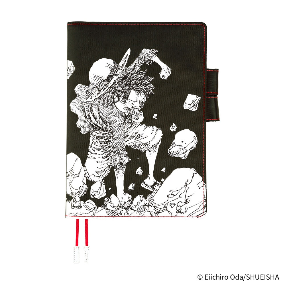Hobonichi Techo 2026 Original Book & Cover, A5 - ONE PIECE Magazine: Straw Hat Luffy; Black (Jan/Mon Start)