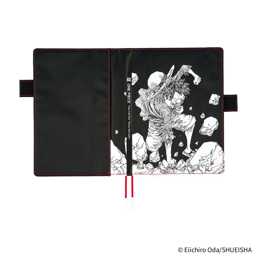 Hobonichi Techo 2026 Original Book & Cover, A5 - ONE PIECE Magazine: Straw Hat Luffy; Black (Jan/Mon Start)