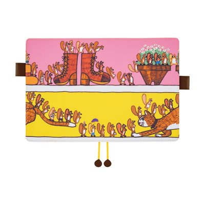 Hobonichi Techo 2026 Cousin Book & Cover, A5 - 100%ORANGE: Where’s the Squirrel Going (Jan/Mon Start)