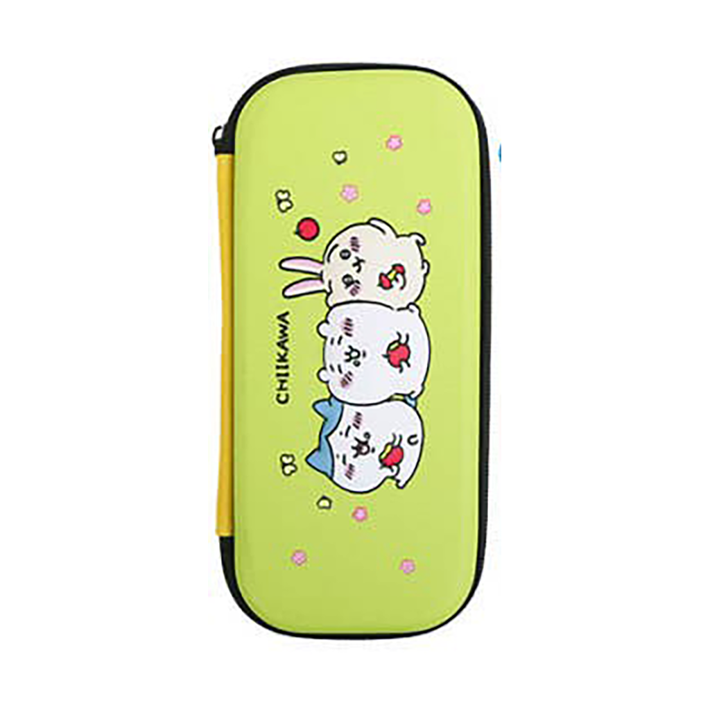 Green case with Chiikawa cartoon character design on a white background