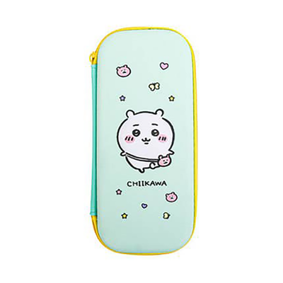Light blue pencil case with cartoon character and 'CHIIKAWA' branding on a white background