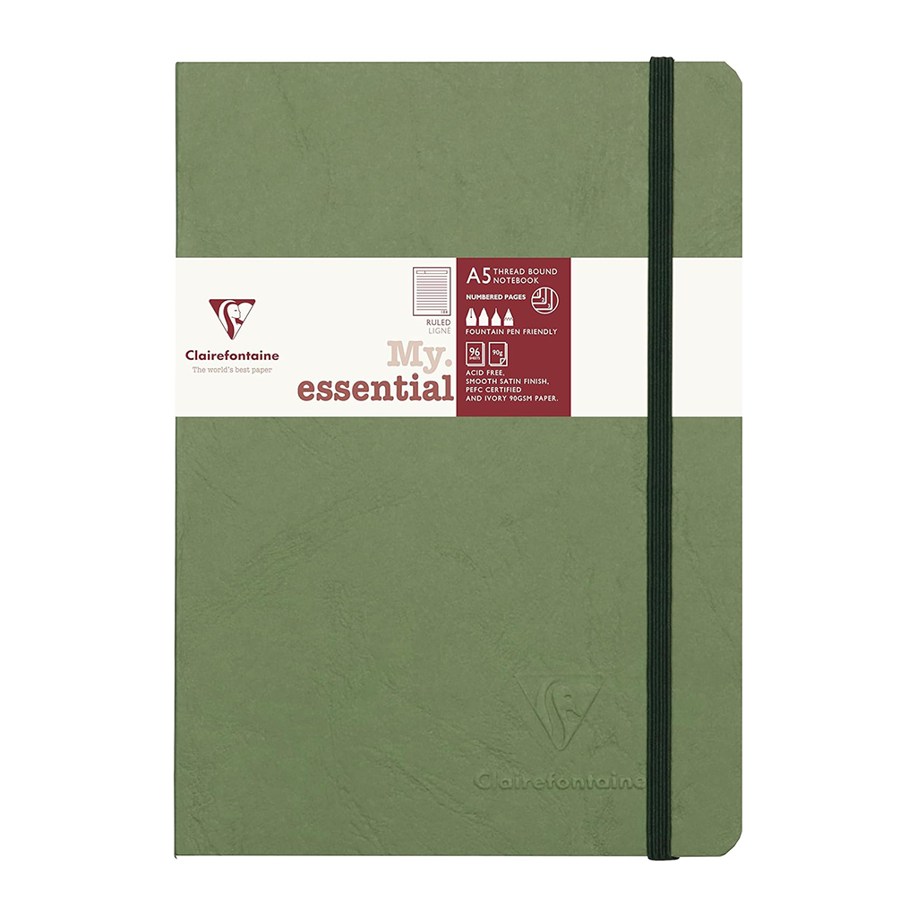 Clairefontaine My Essential Paginated Lined Notebook, A5