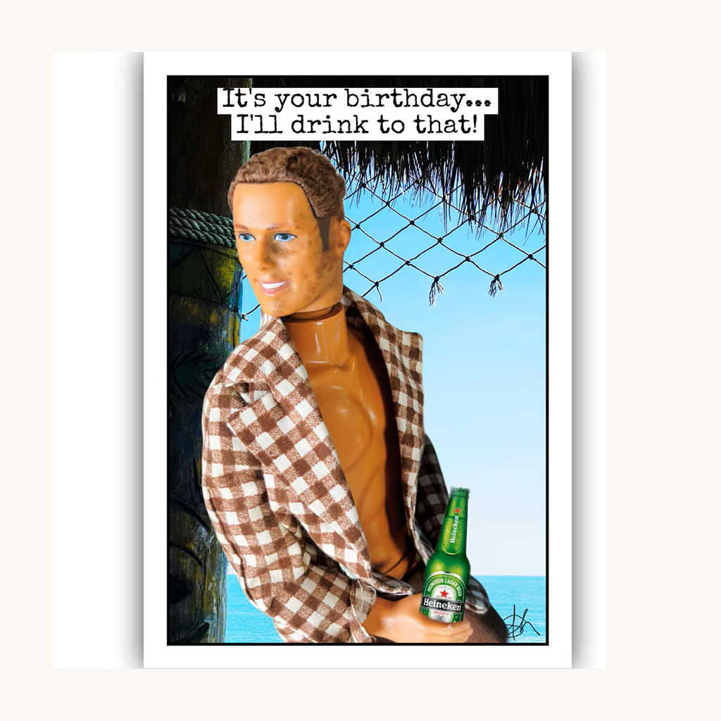 Drink To That Doll Birthday Card