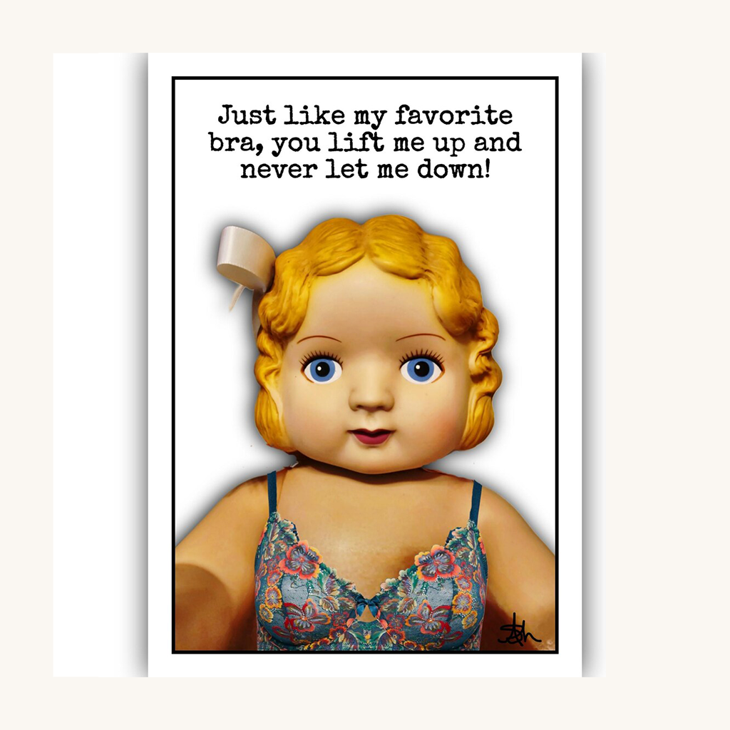 You Lift Me Up Doll Card