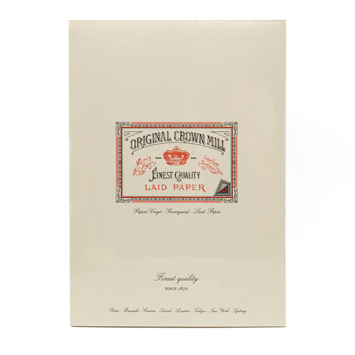 Original Crown Mill Bloc-notes classique vergé, A5, crème