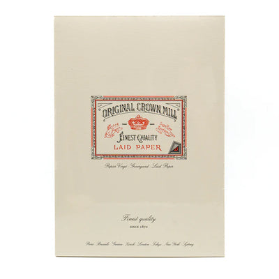 Original Crown Mill Bloc-notes classique vergé, A5, crème