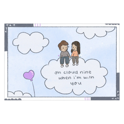 Postal de Dana Ate Oatmeal Cloud Nine