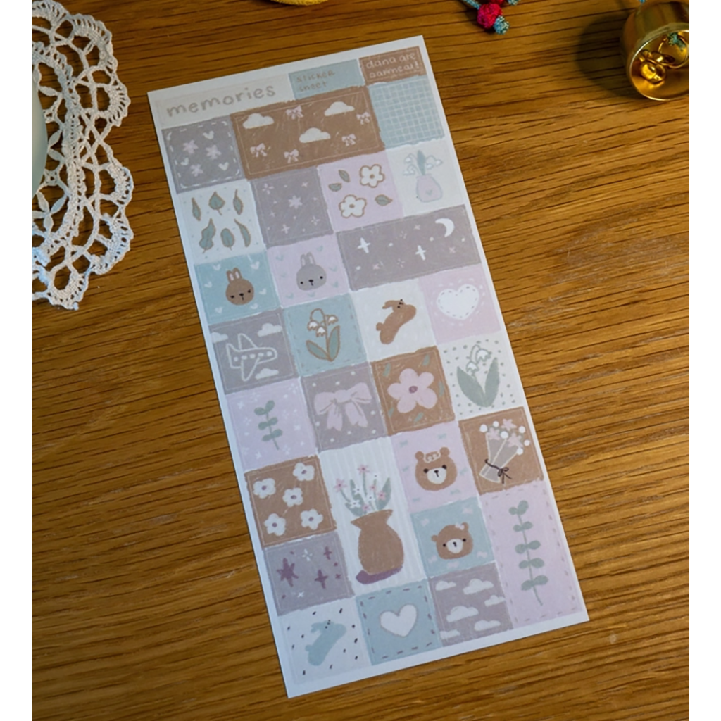 Dana Ate Oatmeal! Memories Washi Sticker Sheet