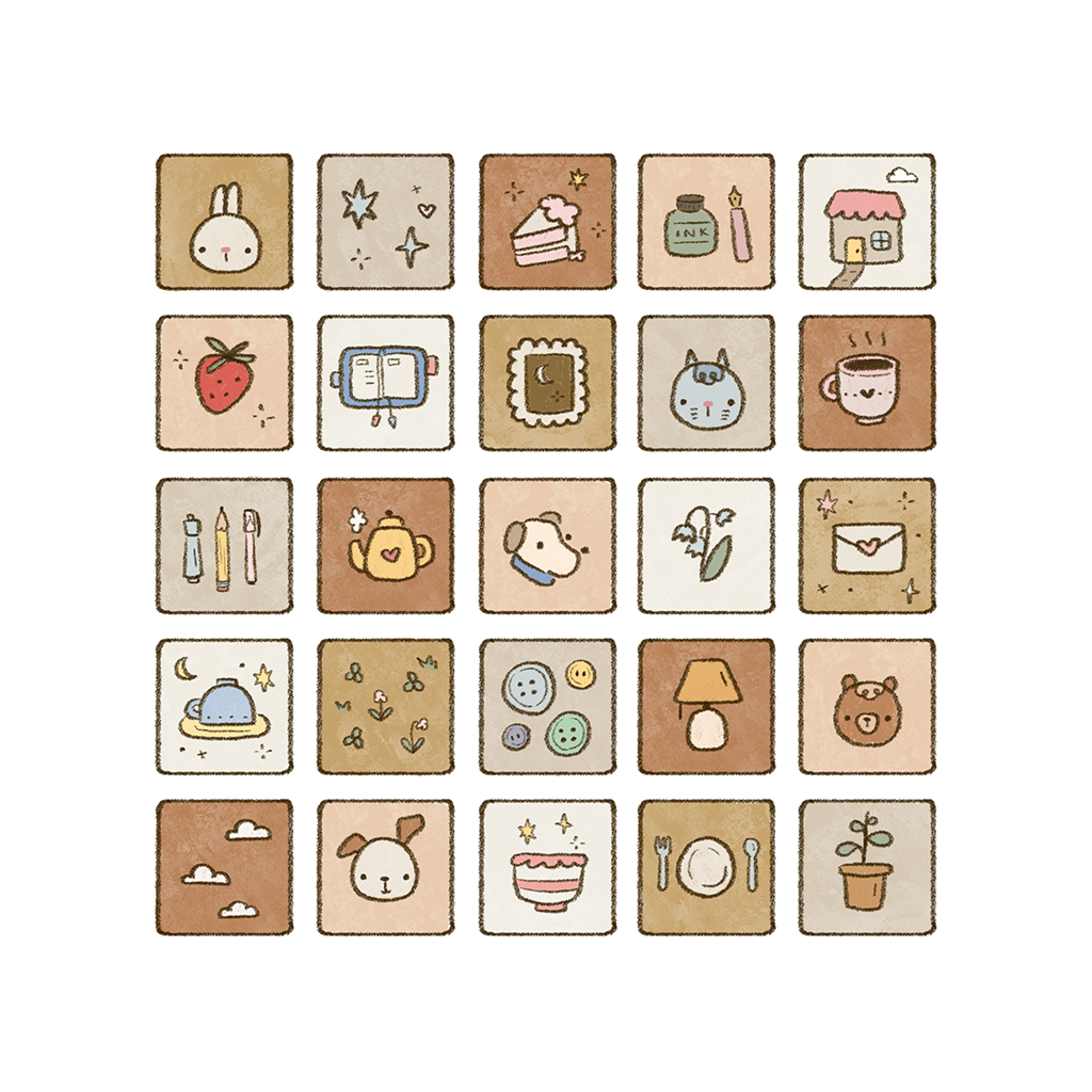Dana Ate Oatmeal Patchwork Sticker Sheet at Lighthouse Paper Co. in Melbourne, FL, Image 2
