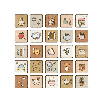 Dana Ate Oatmeal Patchwork Sticker Sheet at Lighthouse Paper Co. in Melbourne, FL, Image 2