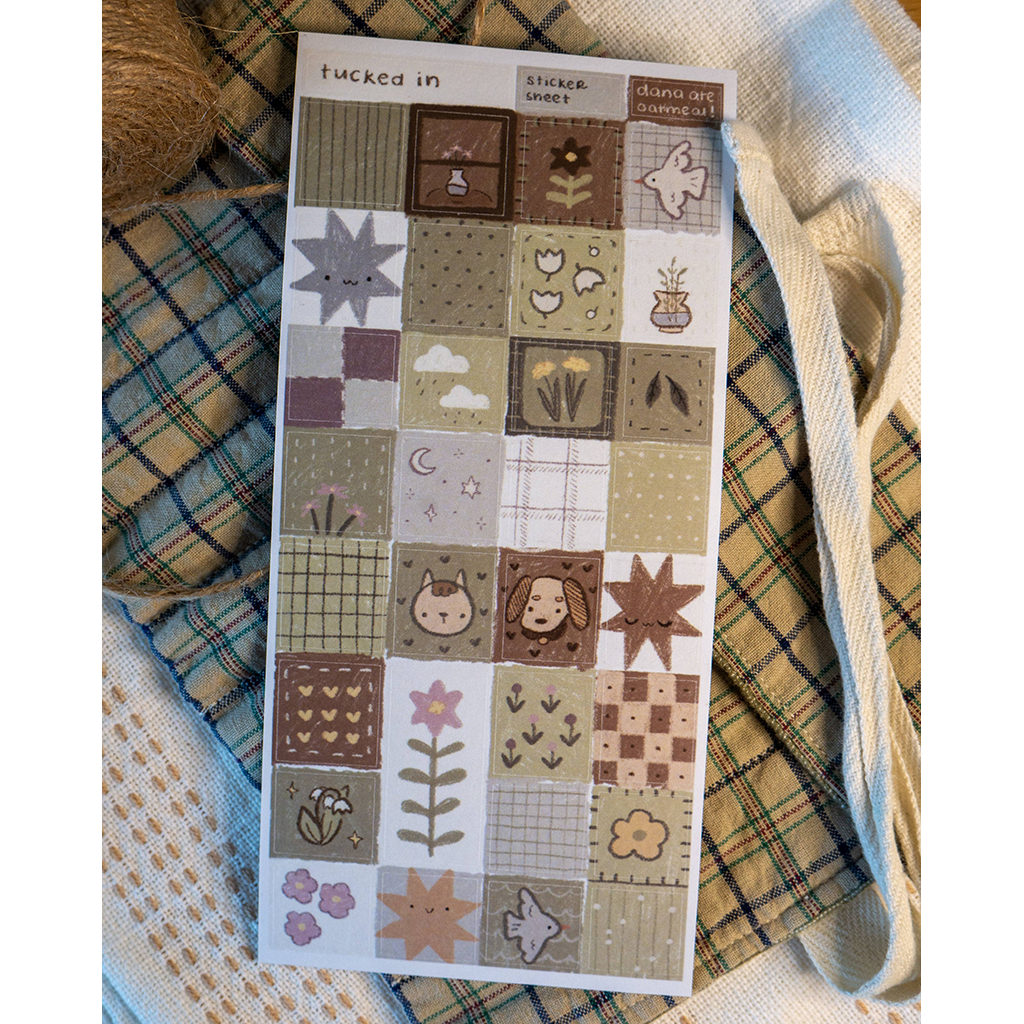Dana Ate Oatmeal! Tucked In Washi Sticker Sheet