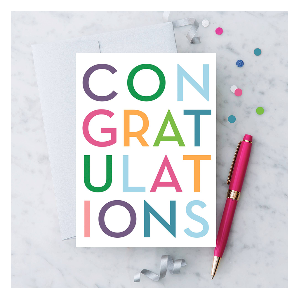 Colorful Congratulations Greeting Card