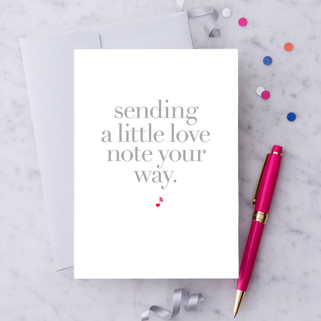Sending A Little Love Note Greeting Card