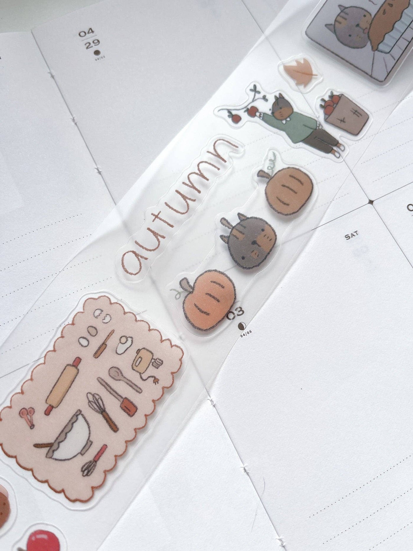 Kuboandlucy x Dana Ate Oatmeal All Four Seasons Kiss Cut Tape, Clear Matte