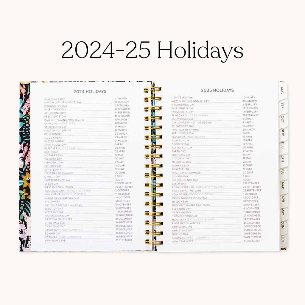 Elyse Breanne Design Wildflower Bunch Agenda académique 2024-2025 17,8 x 22,9 cm