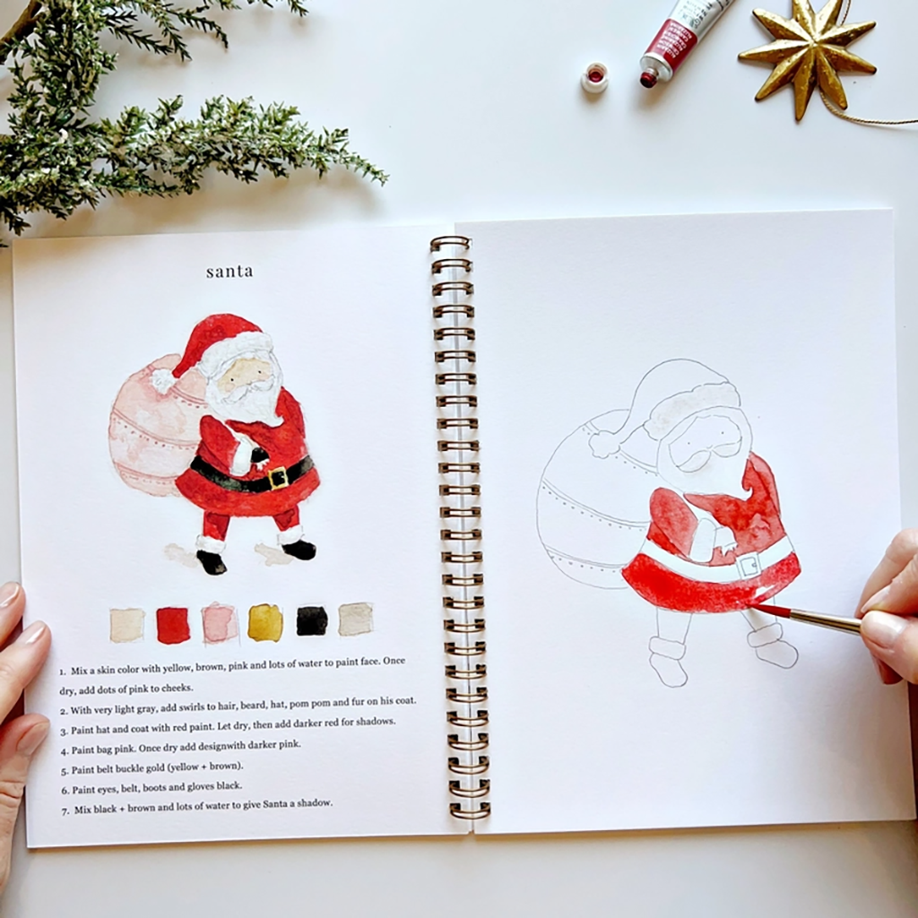 Emily Lex Studio Watercolor Workbook, Christmas