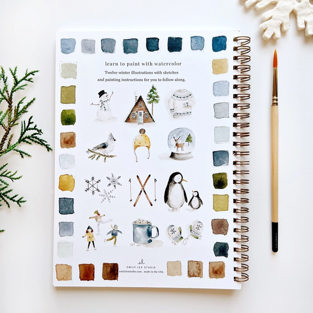 Emily Lex Studio Cahier d'exercices aquarelle, animaux