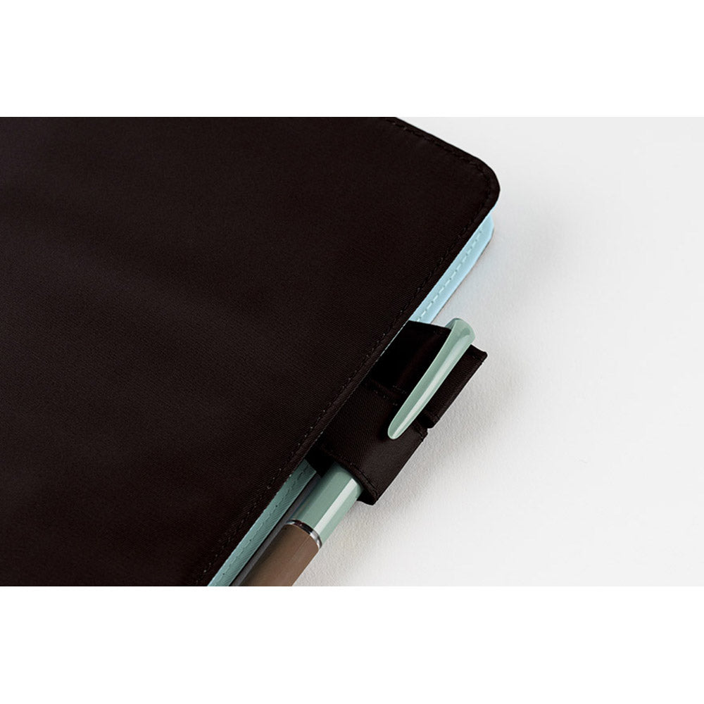 Couverture Hobonichi Techo Cousin, A5 - Couleurs : Noir x Bleu clair