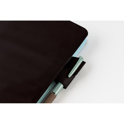 Funda para cuaderno Hobonichi Techo Cousin, tamaño A5 - Colores: negro x azul transparente