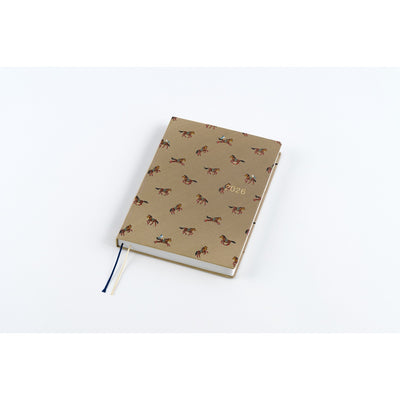 Hobonichi Techo 2026 HON, A5 - Bow & Tie: Galloping Horses (English)