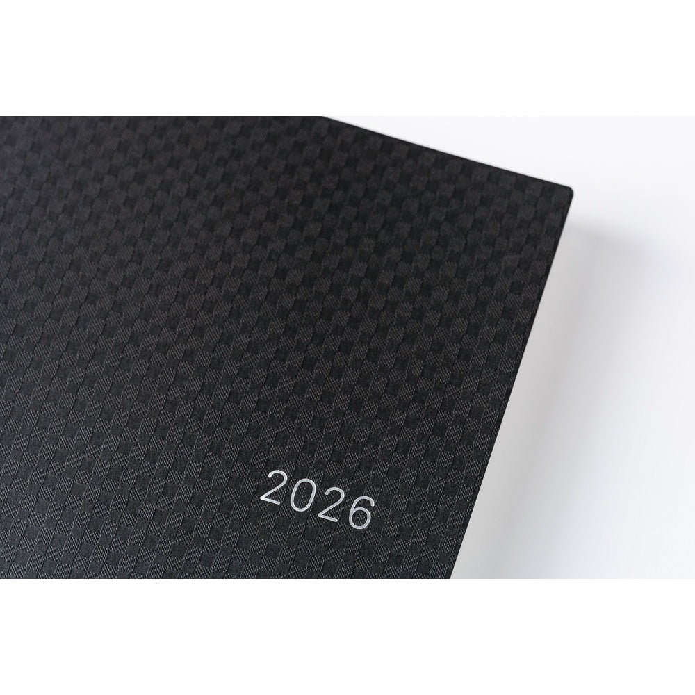 Hobonichi Techo 2026 HON, A5 - Paper Series: Black Gingham