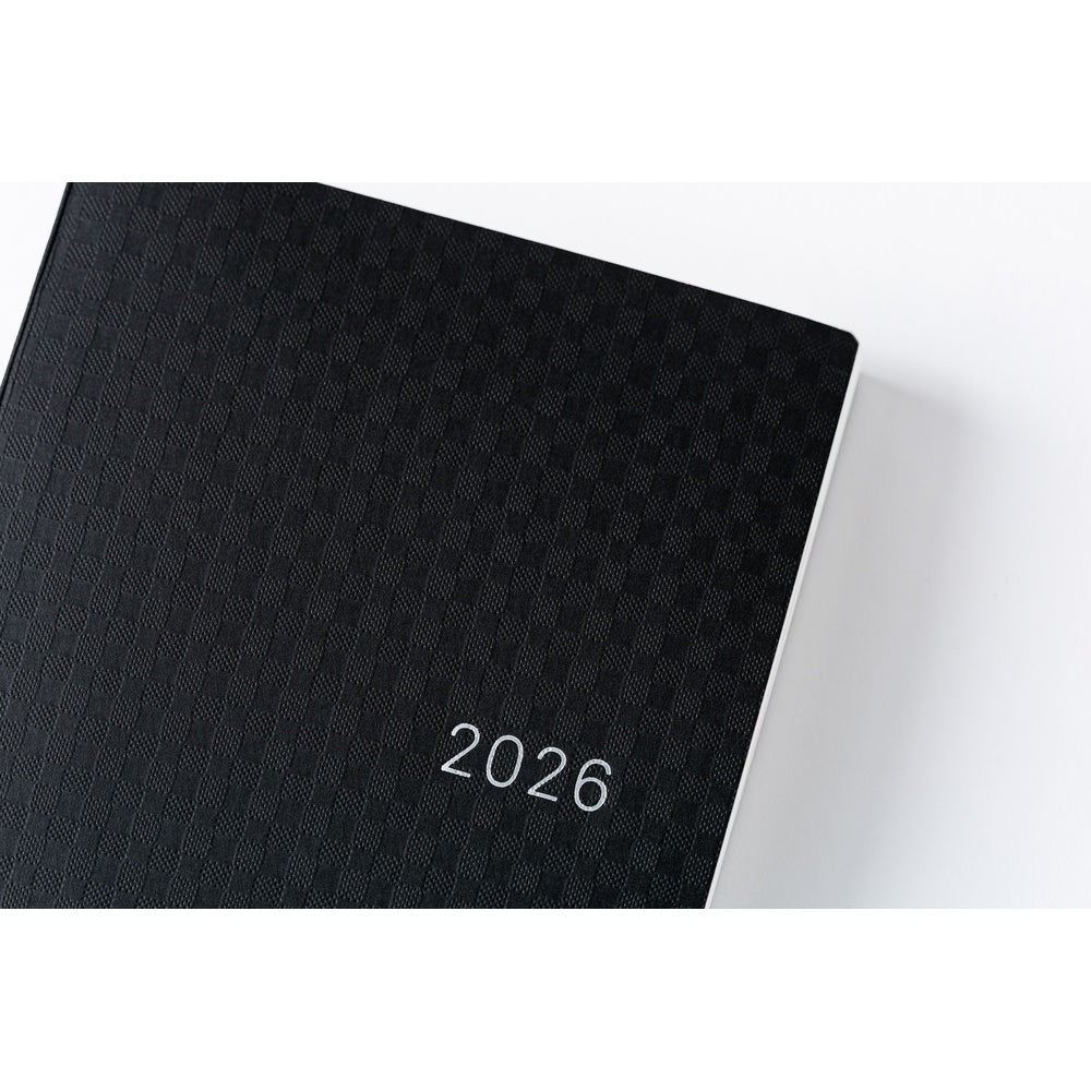 Hobonichi Techo 2026 HON, A6 - Paper Series: Black Gingham