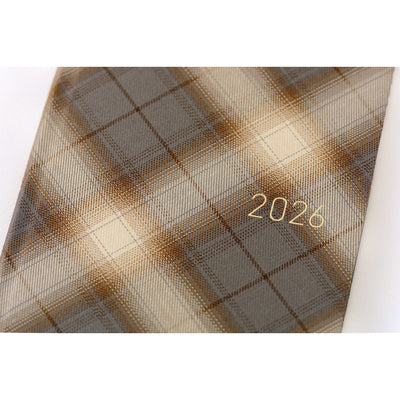 Hobonichi Techo 2026 Weeks - Shirt Fabric: Foggy Plaid (English)