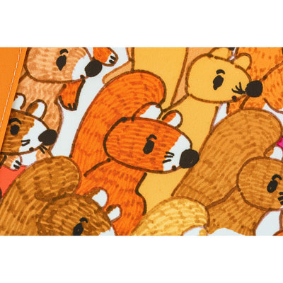 Hobonichi Techo 2026 Original Book & Cover, A6 - 100%ORANGE: Squirrel Squadron (Jan/Mon Start)