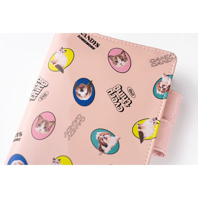 Hobonichi Techo 2026 Original Book & Cover, A6 - Candy Stripper: Random Dog & Cat (Jan/Mon Start)
