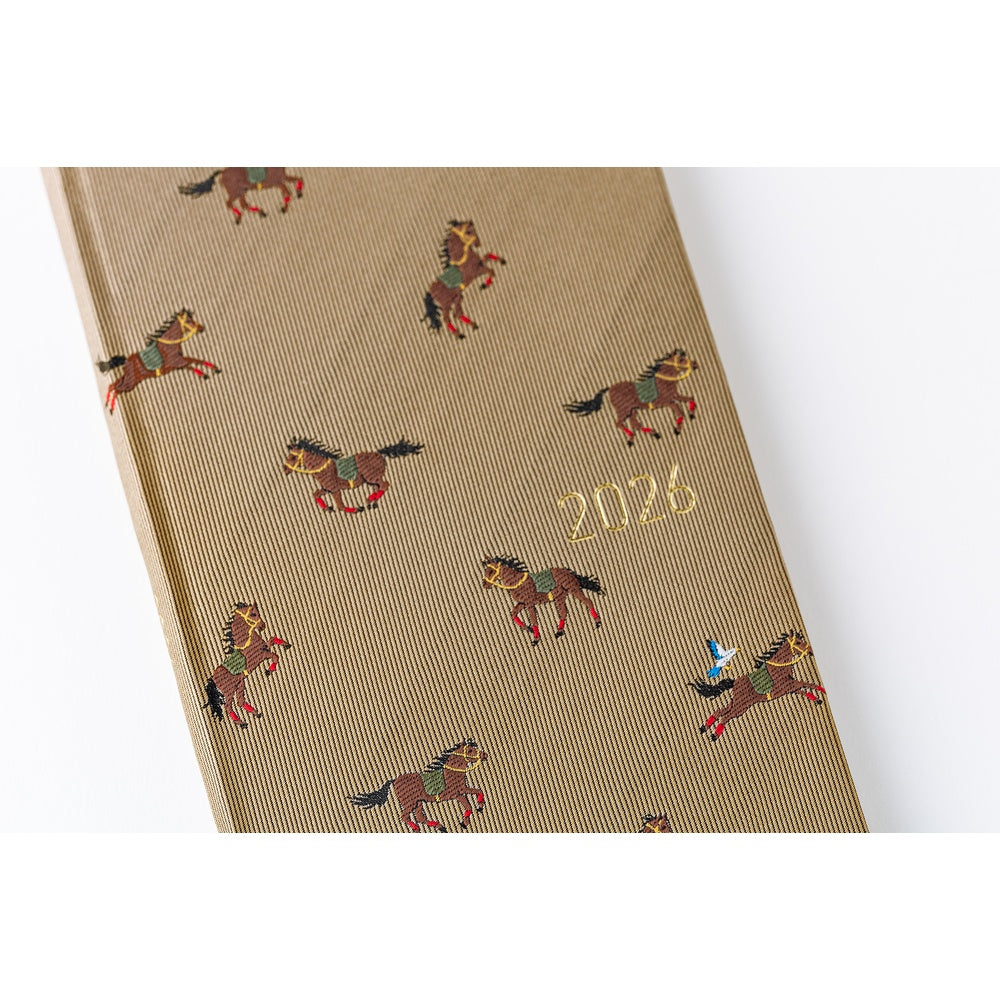 Hobonichi Techo 2026 Weeks - Bow & Tie: Galloping Horses (English)