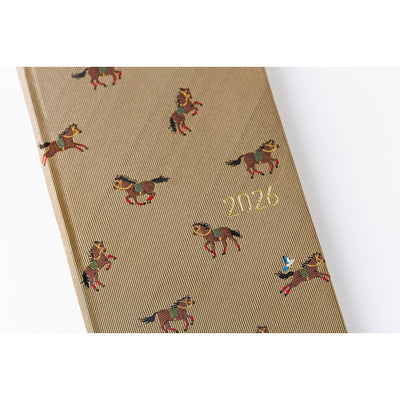 Hobonichi Techo 2026 Weeks - Bow & Tie: Galloping Horses (English)