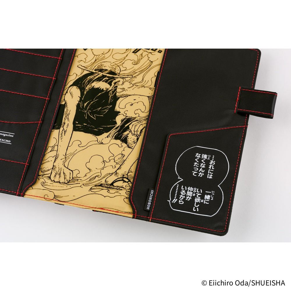 Hobonichi Techo 2026 Original Book & Cover, A5 - ONE PIECE Magazine: Straw Hat Luffy; Black (Jan/Mon Start)
