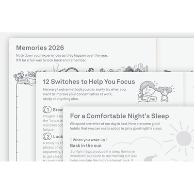 Hobonichi Techo 2026 Original Book, A6 - Jan/Mon Start (English)