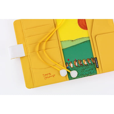 Hobonichi Techo 2026 Original Book & Cover, A6 - 100%ORANGE: Squirrel Squadron (Jan/Mon Start)
