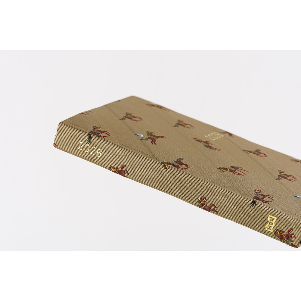 Hobonichi Techo 2026 HON, A6 - Bow & Tie: Galloping Horses (English)