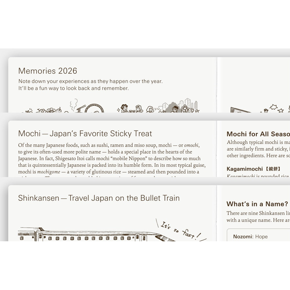 Hobonichi Techo 2026 Planner Book, A6 - Jan/Mon Start (English)