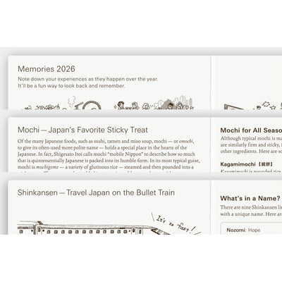 Hobonichi Techo 2026 Planner Book, A6 - Jan/Mon Start (English)