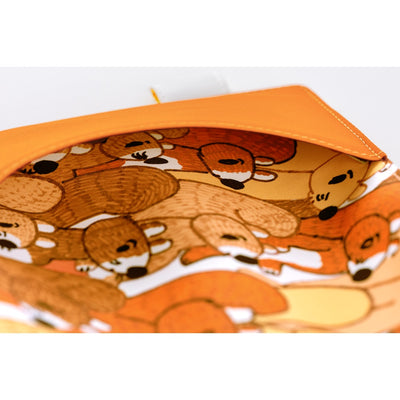 Hobonichi Techo 2026 Original Book & Cover, A6 - 100%ORANGE: Squirrel Squadron (Jan/Mon Start)