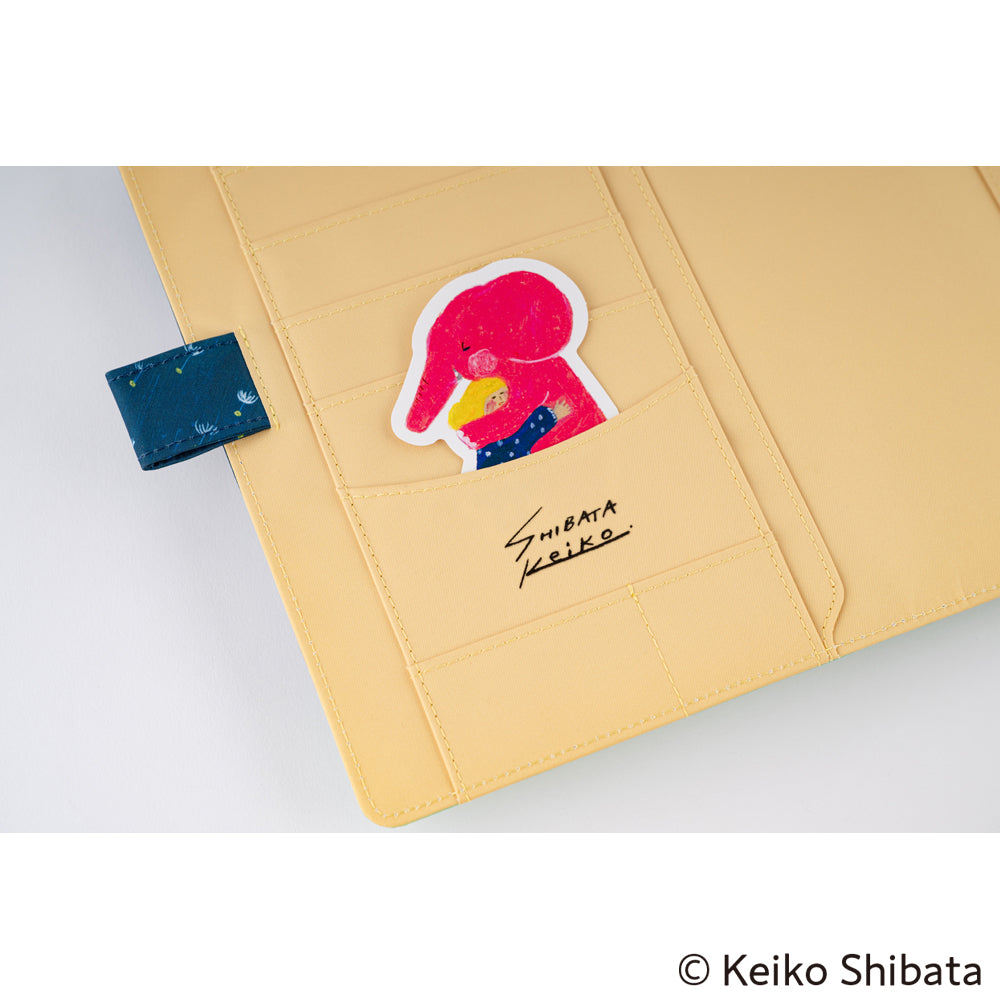 Cubierta para libro Hobonichi Techo 2025 Cousin, A5 - Keiko Shibata: Brisa suave en un campo de dientes de león