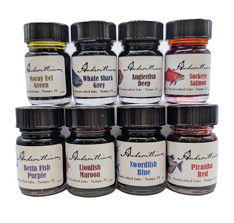 Anderillium 8 Ink Sample Set, Icthyoformes Series