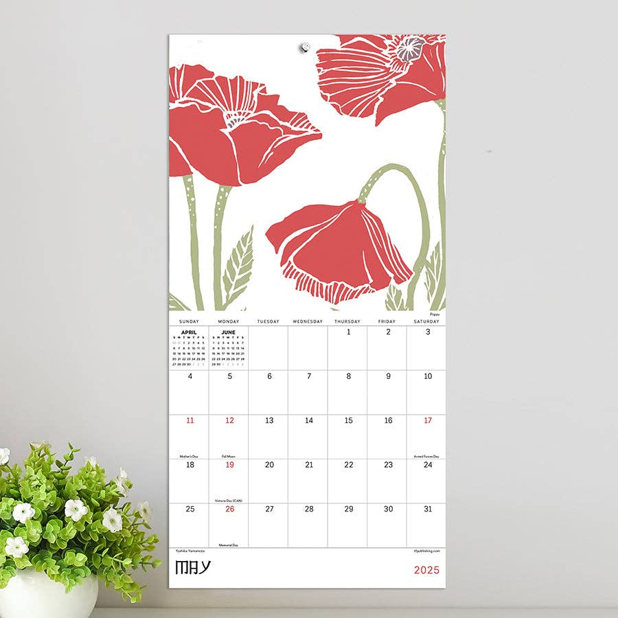 2025 Flower Garden Mini Calendar