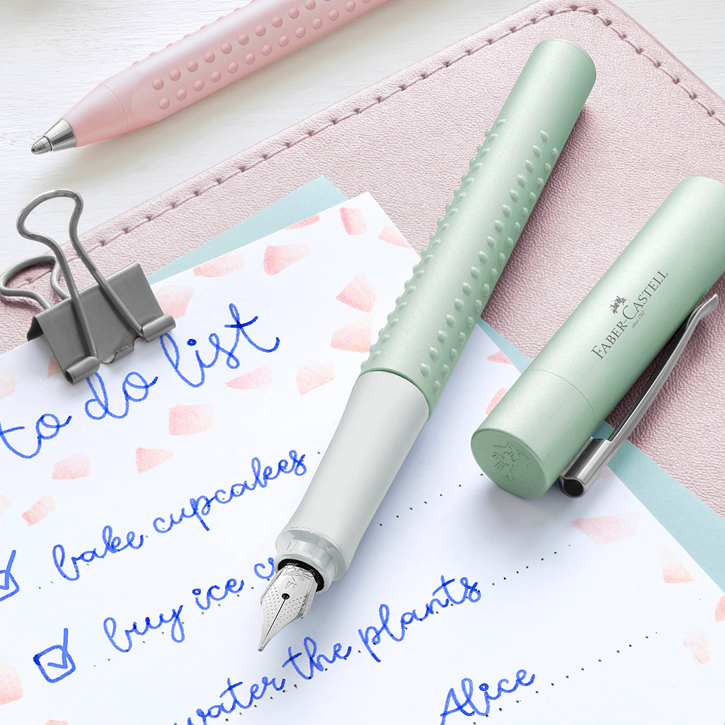 Faber-Castell Grip 2011 Fountain Pen, Pearl Mint Green, Image 1