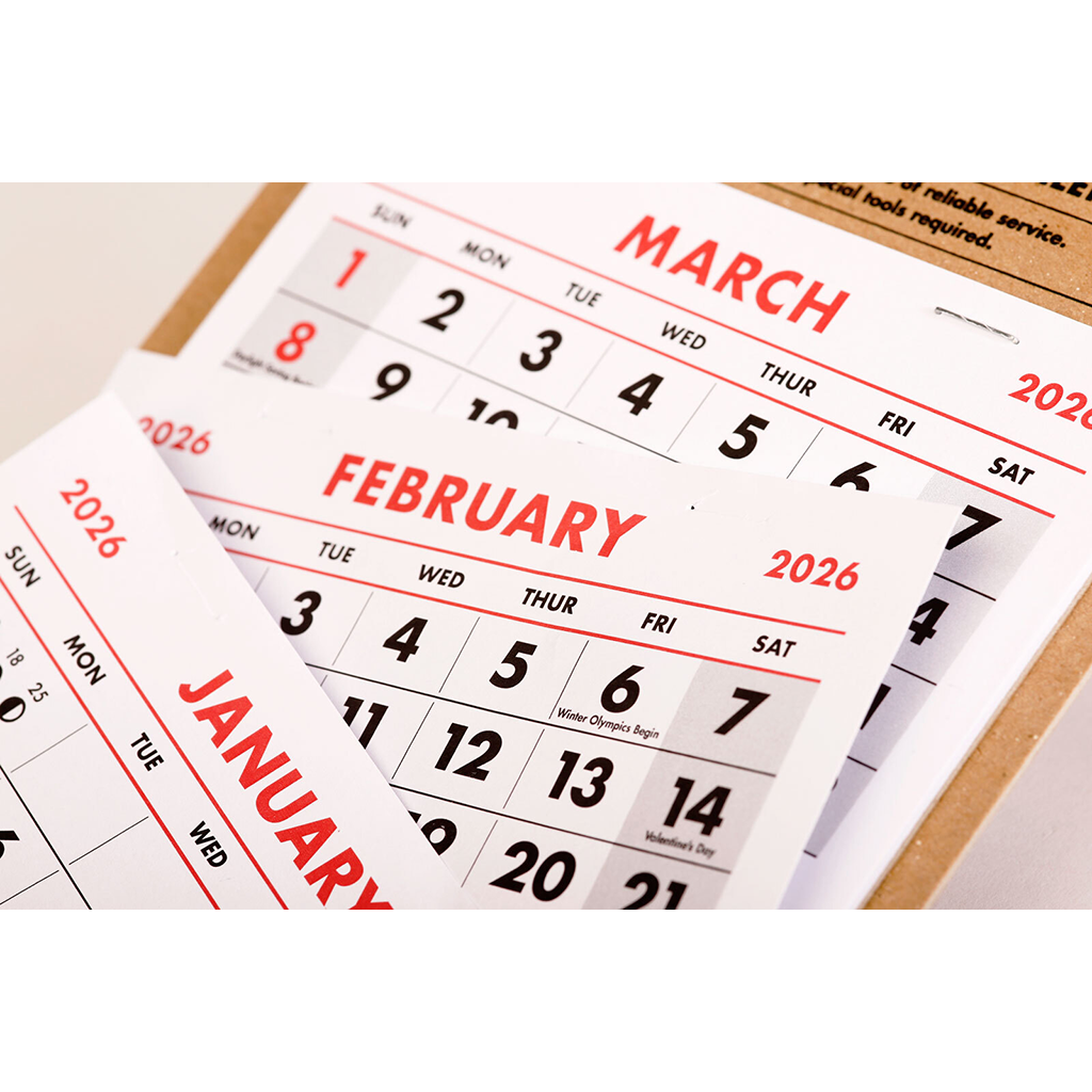 Field Notes 2026 15-Month Work Station Calendar