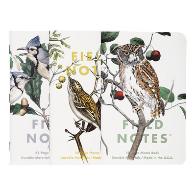 Field Notes Quarterly Edition Lined Notebooks, Pack A - Birds and Trees of North America