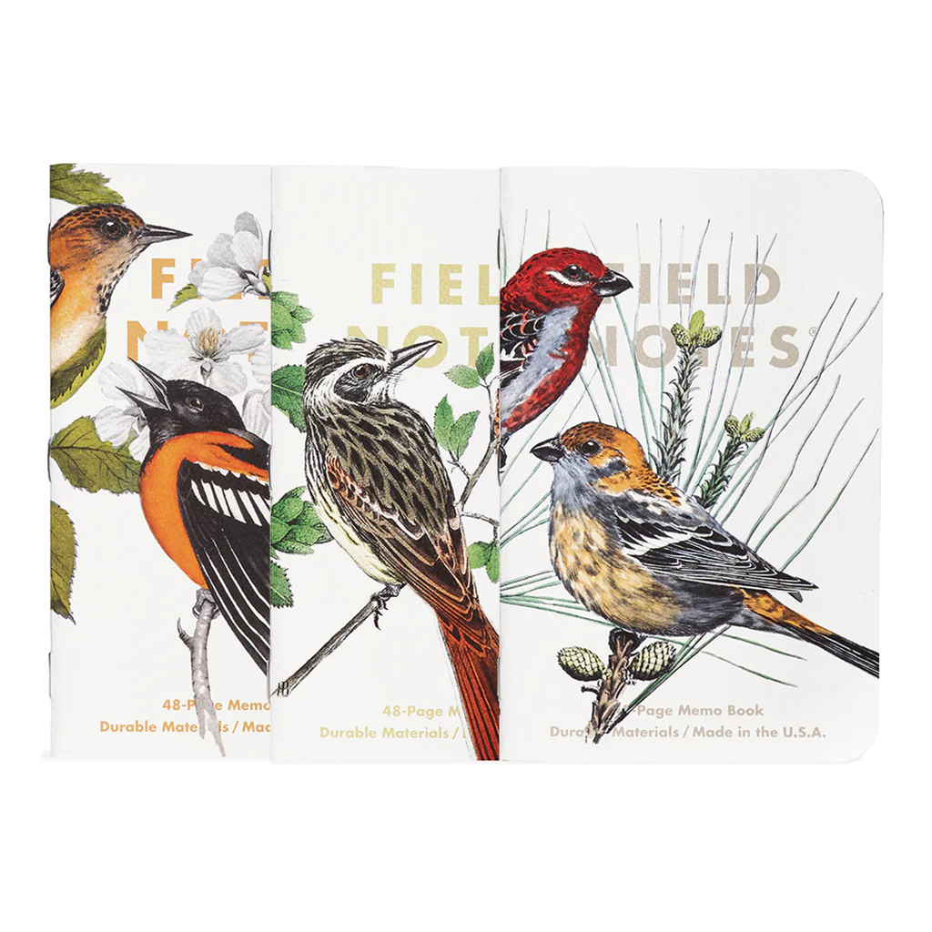Bird Notebook Packs Field Notes Quarterly Edition Lined Notebooks, Pack B - Birds and Tree